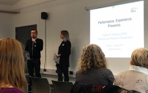 Steven Paige and Natalie Raven, organisers of the Practice Research symposium (Plymouth University, 5 February 2016)