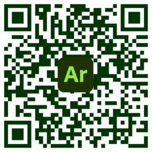 QR Code - that will direct to a caffeine molecule created in Adobe Aero.